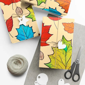 Autumn Leaves Gift Wrap Papers - Festive Fall Design - Dipaliz - Wrapping Paper