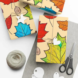 Autumn Leaves Gift Wrap Papers - Festive Fall Design - Dipaliz - Wrapping Paper