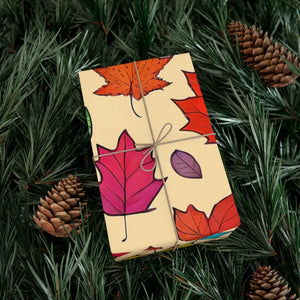 Autumn Leaves Gift Wrap Papers - Festive Fall Design - Dipaliz - Wrapping Paper