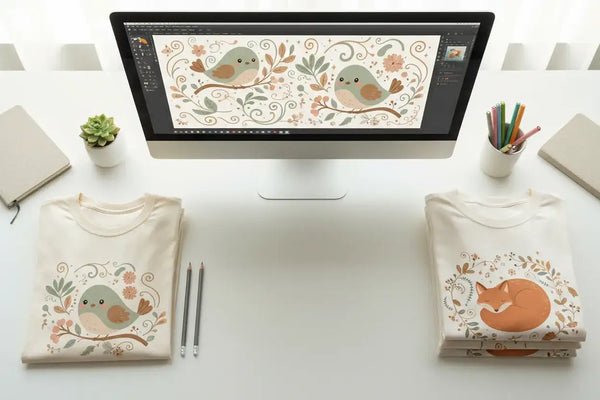 Joyful designer workspace