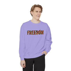 Juneteenth Freedom Floral – Garment Dyed Pullover - Dipaliz - Sweatshirts