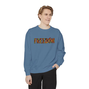Juneteenth Freedom Floral – Garment Dyed Pullover - Dipaliz - Sweatshirts