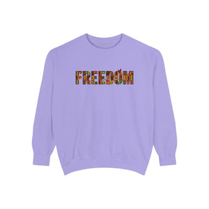 Juneteenth Freedom Floral – Garment Dyed Pullover - Dipaliz - Sweatshirts