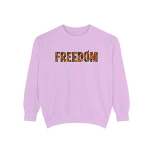 Juneteenth Freedom Floral – Garment Dyed Pullover - Dipaliz - Sweatshirts