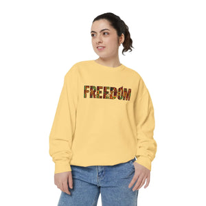 Juneteenth Freedom Floral – Garment Dyed Pullover - Dipaliz - Sweatshirts