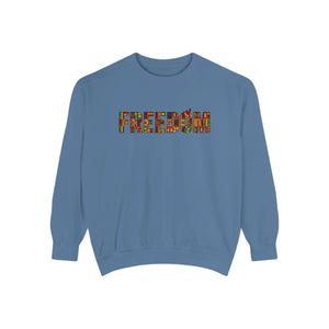Juneteenth Freedom Floral – Garment Dyed Pullover - Dipaliz - Sweatshirts
