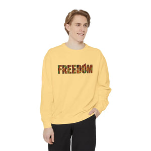 Juneteenth Freedom Floral – Garment Dyed Pullover - Dipaliz - Sweatshirts