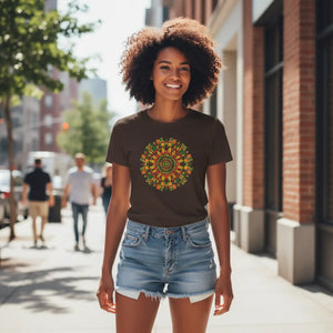 Juneteenth Mandala Floral Tee – Boho Cotton - Dipaliz - T-shirts - m