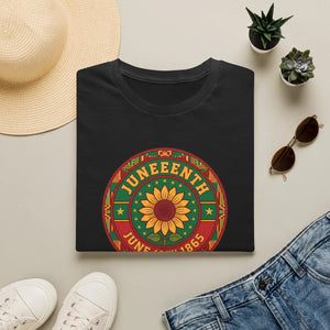 Juneteenth Sunflower Celebration Tee - Dipaliz - T-shirts