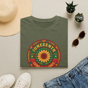Juneteenth Sunflower Celebration Tee - Dipaliz - T-shirts