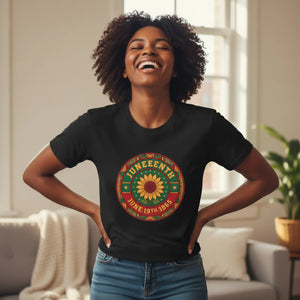 Juneteenth Sunflower Celebration Tee – Organic Cotton - Dipaliz - T-shirts - m