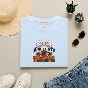 Juneteenth Sunflower Graphic – Cotton Celebration Tee - Dipaliz - T-shirts