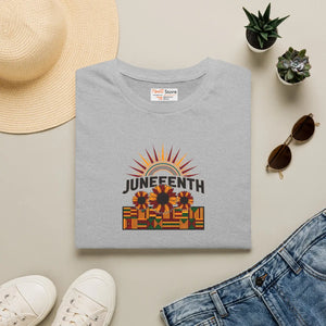 Juneteenth Sunflower Graphic – Cotton Celebration Tee - Dipaliz - T-shirts