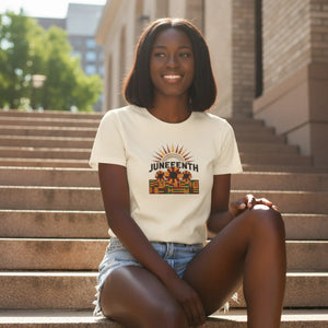 Juneteenth Sunflower Graphic – Cotton Tee - Dipaliz - T-shirts - m