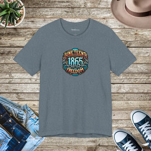 Unisex Jersey Short Celebrate Juneteenth 1865 - Dipaliz - T-shirts - Xs
