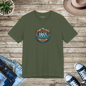 Unisex Jersey Short Celebrate Juneteenth 1865 - Dipaliz - T-shirts - Xs