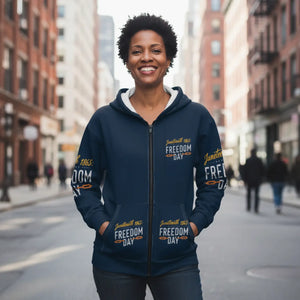 Juneteenth Unisex Zip Hoodie (aop) - Hoodies