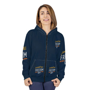 Juneteenth Unisex Zip Hoodie (aop) - Hoodies