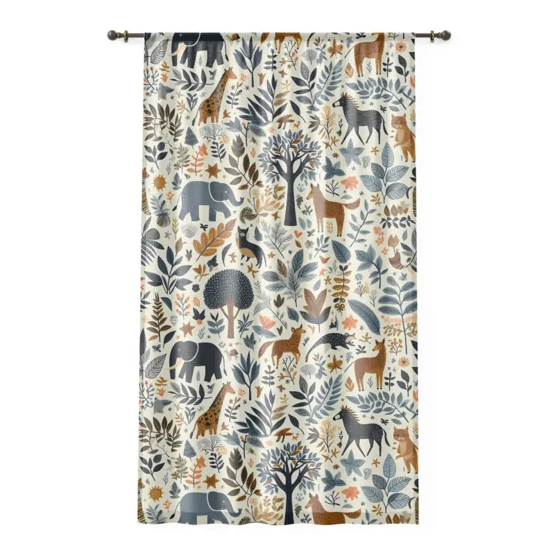 Bring the Jungle Home: Stylish Animal Print Curtains - Sheer / White / 50’’ × 84’’ Home Decor