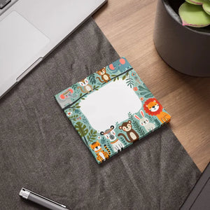Jungle Animal Sticky Notes White Uncoated Paper - Dipaliz - 4’’ x