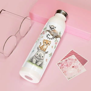 Vibrant Slim Water Bottle - Jungle Animals Canvas - Dipaliz - Bottles