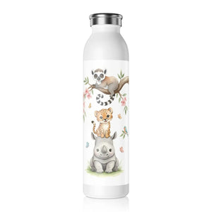 Vibrant Slim Water Bottle - Jungle Animals Canvas - Dipaliz - Bottles