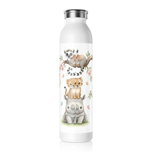 Vibrant Slim Water Bottle - Jungle Animals Canvas - Dipaliz - Bottles