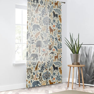 Vibrant Animal Print Curtains - Jungle Animals Polyester - Dipaliz