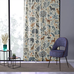 Vibrant Animal Print Curtains - Jungle Animals Polyester - Dipaliz