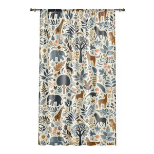 Vibrant Animal Print Curtains - Jungle Animals Polyester - Dipaliz
