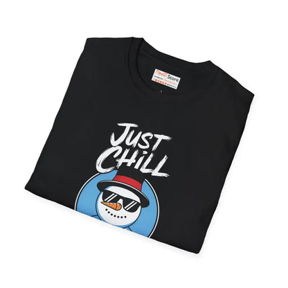 Unisex Softstyle just Chill Snowman T-shirt - Cozy Ring-spun Cotton - T-shirt