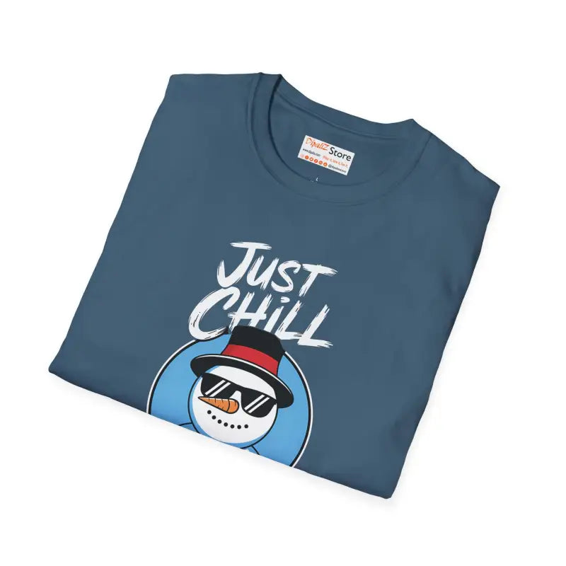 Unisex Softstyle just Chill Snowman T-shirt - Cozy Ring-spun Cotton - T-shirt