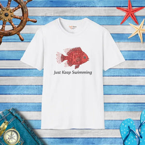 Swimming Unisex Softstyle Tee Ultimate Comfort Style - Dipaliz - White / s - T-shirts