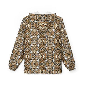 Outerwear - Kaleidoscope Brown Pattern Windbreaker