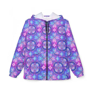Outerwear - Kaleidoscope Mandala Windbreaker Jacket – Purple Boho All-over Print