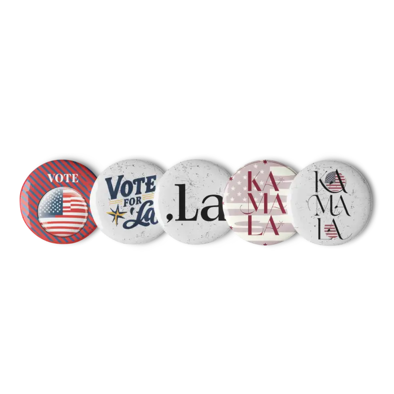 Kamala Harris Pin Buttons Set: Show off your Political Pride - 1.25″ Accessories