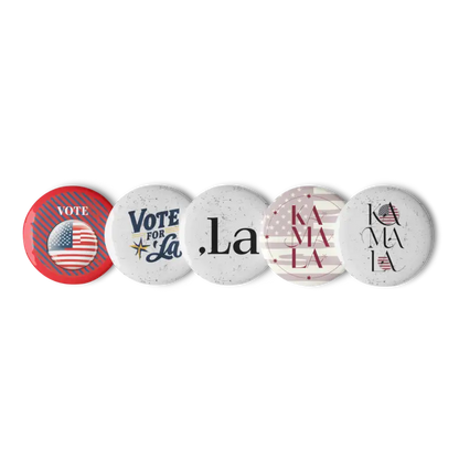 Kamala Harris Pin Buttons Set: Show off your Political Pride - 2.25″ Accessories