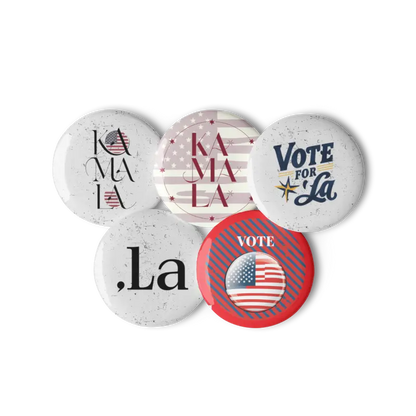 Kamala Harris Pin Buttons Set: Show off your Political Pride - Accessories