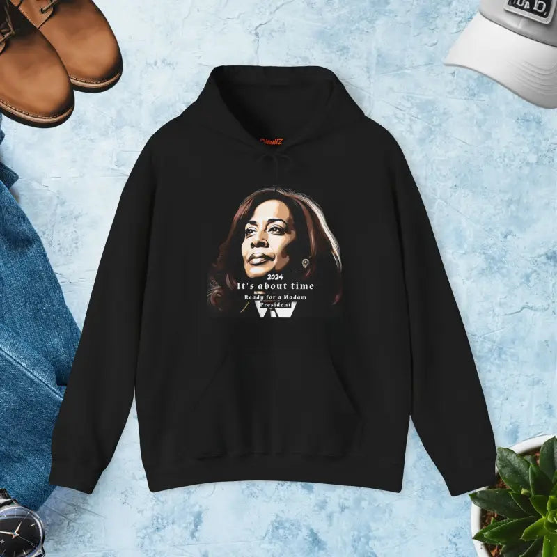 Kamala Harris Heavy Blend Hoodie Unisex Warmth and Comfort - Black / s