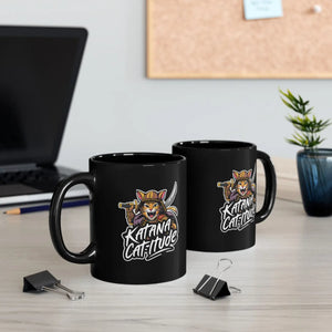 Funny Cat Ninja Mug - Katana Catitude 11oz Ceramic - Dipaliz - Mugs