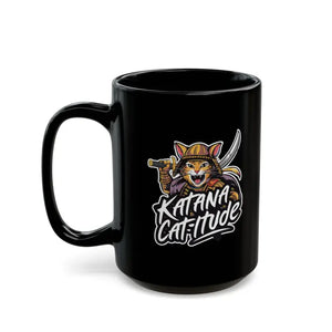 Katana Catitude Ninja Cat 11oz Ceramic Mug - Dipaliz - Mugs