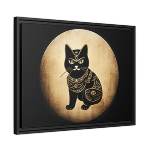 Japanese Samurai Cat Canvas Print Vintage Wall Art - Dipaliz - Posters Prints & Visual Artwork