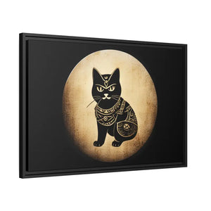 Japanese Samurai Cat Canvas Print Vintage Wall Art - Dipaliz - Posters Prints & Visual Artwork