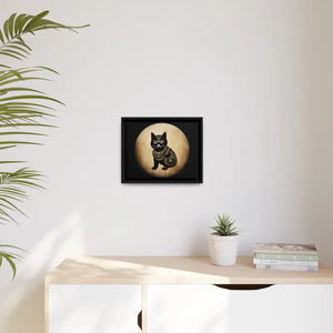 Japanese Samurai Cat Canvas Print Vintage Wall Art - Dipaliz - Posters Prints & Visual Artwork