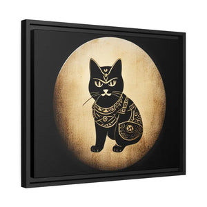 Japanese Samurai Cat Canvas Print Vintage Wall Art - Dipaliz - Posters Prints & Visual Artwork