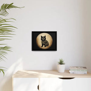 Japanese Samurai Cat Canvas Print Vintage Wall Art - Dipaliz - Posters Prints & Visual Artwork