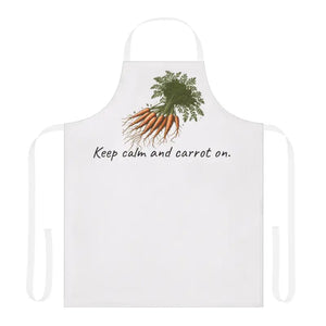 Carrot Print Apron with Tie-back Closure - Dipaliz - one Size / White - Aprons
