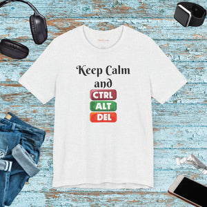 Comfy Unisex Jersey Tee - Ctrl Alt Del Tech Cotton - Dipaliz - T-shirts