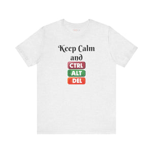 Comfy Unisex Jersey Tee - Ctrl Alt Del Tech Cotton - Dipaliz - T-shirts