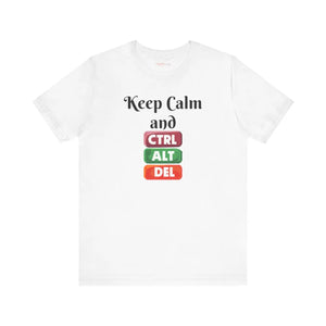 Comfy Unisex Jersey Tee - Ctrl Alt Del Tech Cotton - Dipaliz - T-shirts